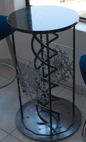 E8 Star of David and Triple Helix Table in situ